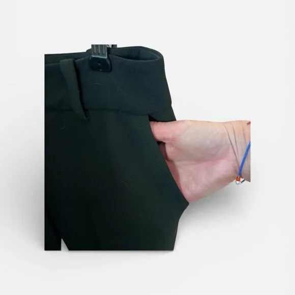 Trina Turk Black Wide Leg Trousers Pants Minimalist 8 Capsule Wardrobe - Picture 6 of 15